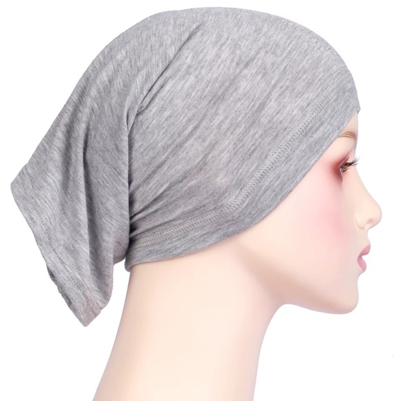 Gray Hijab Cap Islamic hijab underscarf turban bonnet head wrap undercap - Picture 1 of 2